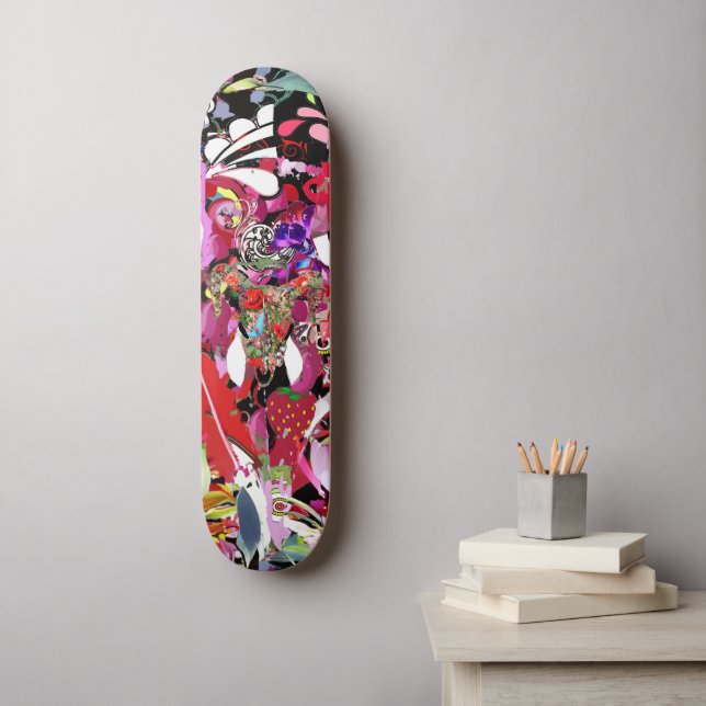 skateboard Caveira Oculta (Arte de parede)