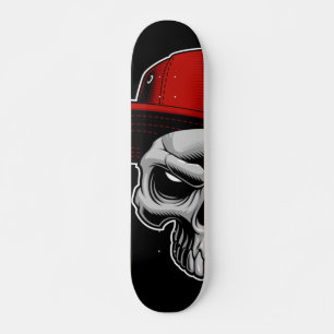 Skateboard - Caveira Usando Boné