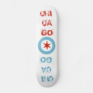 skateboard Chicago Flag