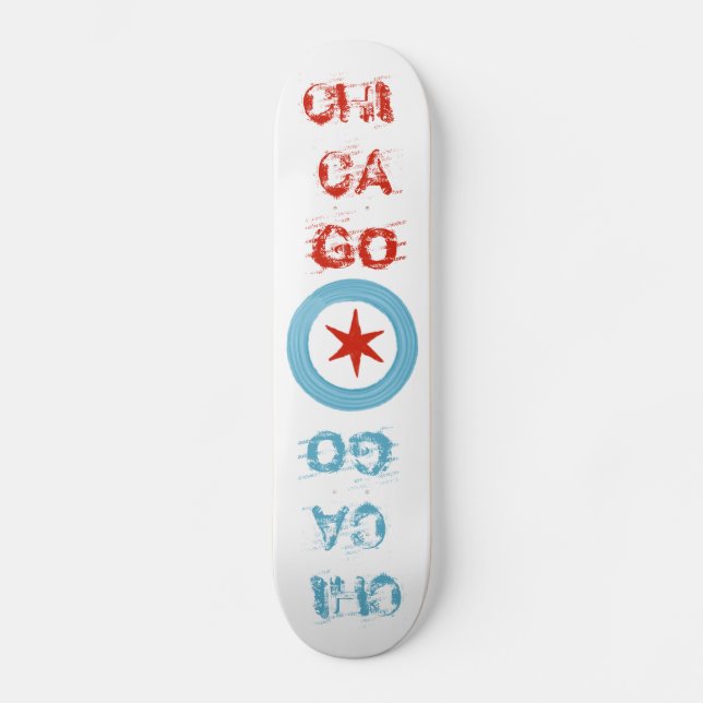 skateboard Chicago Flag (Frente)