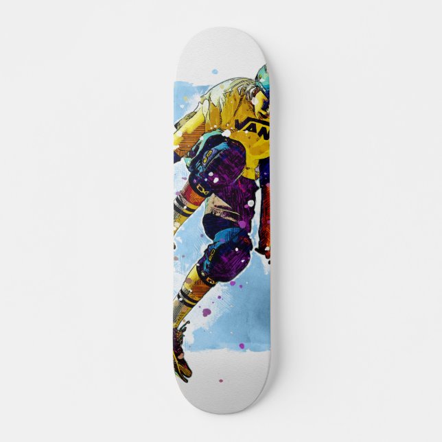 Skateboard Chico en patineta saltando (Frente)