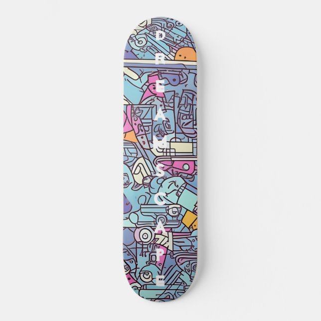 Skateboard Colorida Dreamscape Adventure (Frente)