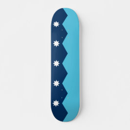 Skateboard com a bandeira de Minnesota, EUA