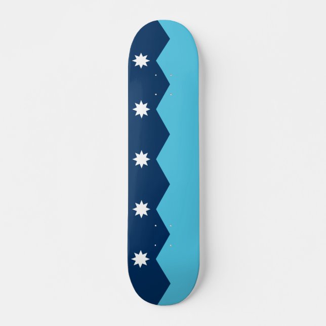 Skateboard com a bandeira de Minnesota, EUA (Frente)
