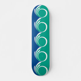 Skateboard com a bandeira de Ottawa, Canadá