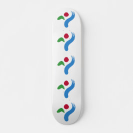 Skateboard com a bandeira de Seul, Coreia do Sul