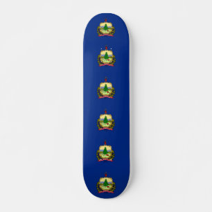 Skateboard com a bandeira de Vermont
