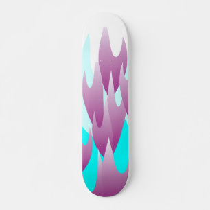 Skateboard com Chama Roxo