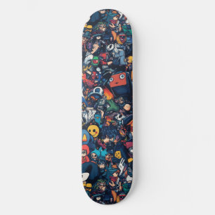Skateboard com Desenho Anime Graffiti Legal