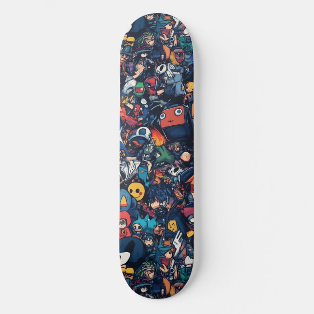 Skateboard com Desenho Anime Graffiti Legal (Frente)