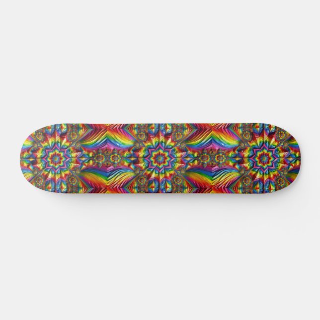 Skateboard com Design de Cores LGBTQ (Horz)