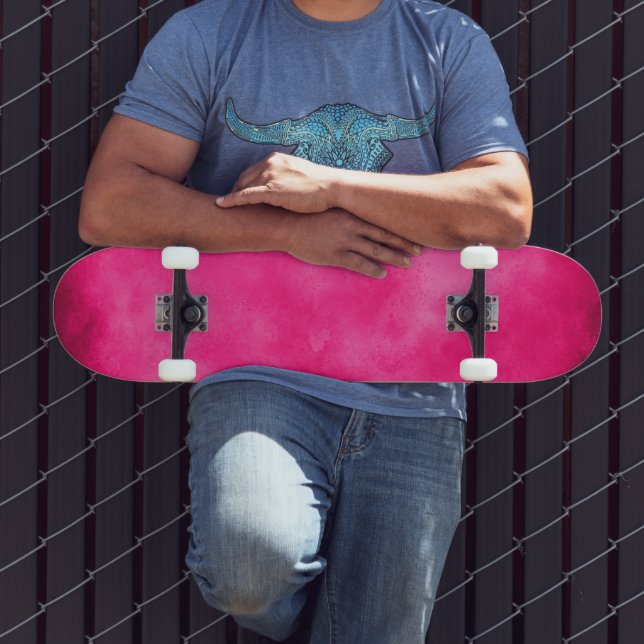 Skateboard com Efeito de Nuvem Magenta (Ao ar livre 3)