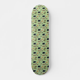 skateboard com estampa de animal selvagem