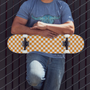 Skateboard com Estampa Xadrez