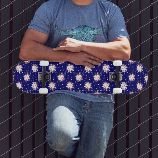 Skateboard com Impressão de Beisebol (Ao ar livre 3)