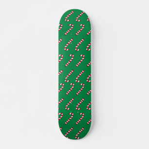 skateboard com padrão de cana de Natal