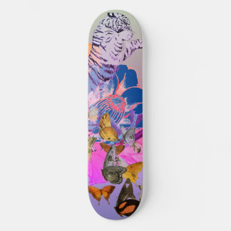SKATEBOARD COM TIGER E FLOR JAPONÊS