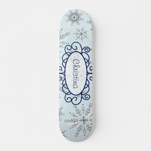 Skateboard Comp Snowflakes (Frente)