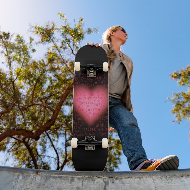 Skateboard Coração Rosa (Ao ar livre 1)