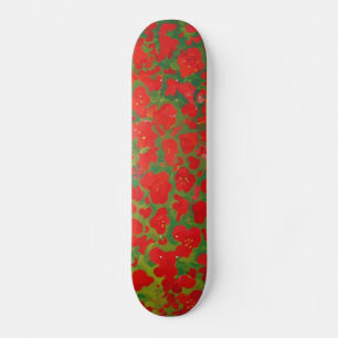 Skateboard das Flores Vermelhas