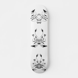 Skateboard de Arte Tribal - Preto e Branco #2