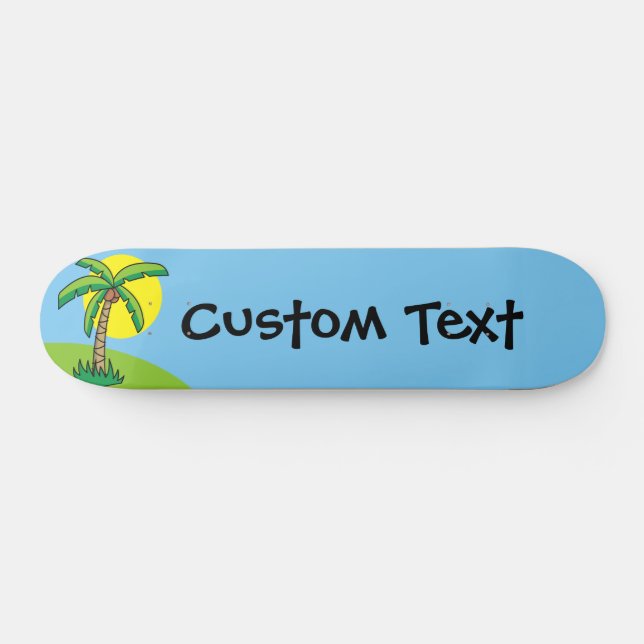 Skateboard de Cartoon de Árvore Palm (Horz)