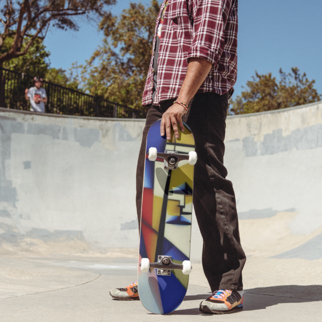 Skateboard de Cubist abstrato Zen (Ao ar livre 2)