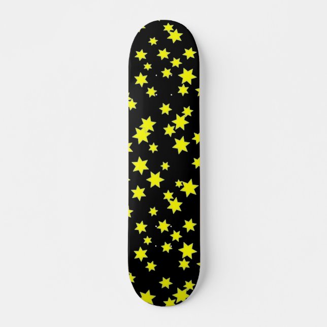 Skateboard de Estrelas Amarelas (Frente)