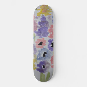 Skateboard de flores selvagens