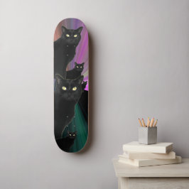 Skateboard de Gato Negro