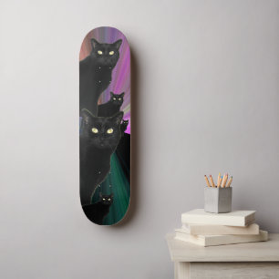Skateboard de Gato Negro