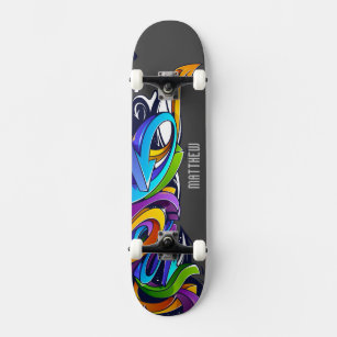 Skateboard de grafite Menino com nome
