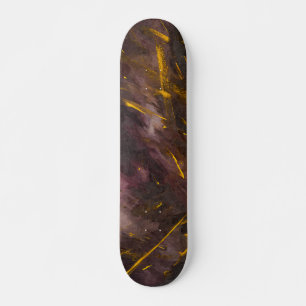 Skateboard de Mármore Nebulosa de Bronze Cósmico