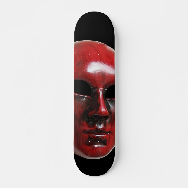 Skateboard de Máscara de Veneza Vermelha (Frente)