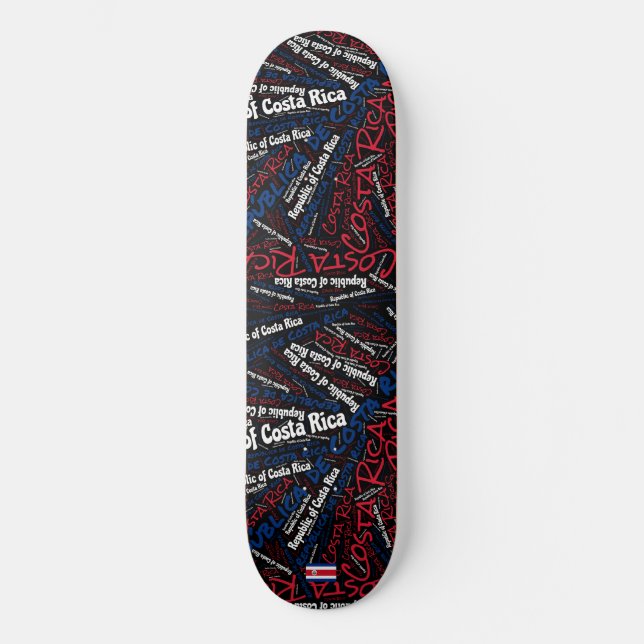 Skateboard de Nuvem de Palavras Orgulho Nacional d (Frente)