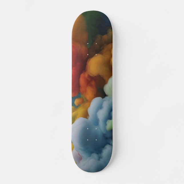 Skateboard de Nuvens Coloridas (Frente)