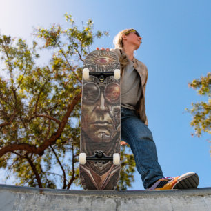 Skateboard de Olho de Cyborg Steampunk de Infinito