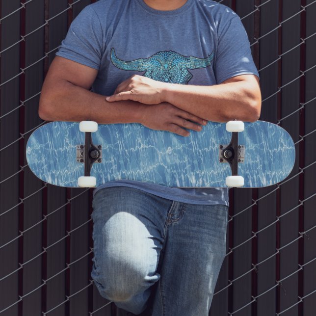 Skateboard de Ondas de Água Azul (Ao ar livre 3)