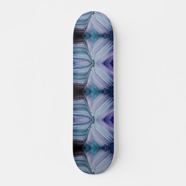 Skateboard de Pintura Abstrata Escura (Frente)