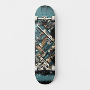 Skateboard de Rua de Tecnologia Retro-Futurista 34