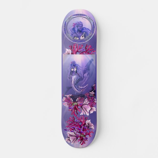 Skateboard de Sereia do Oceano Puro (Frente)