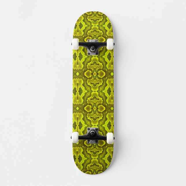 SkateBoard de textura de Cobra amarelo (Frente)