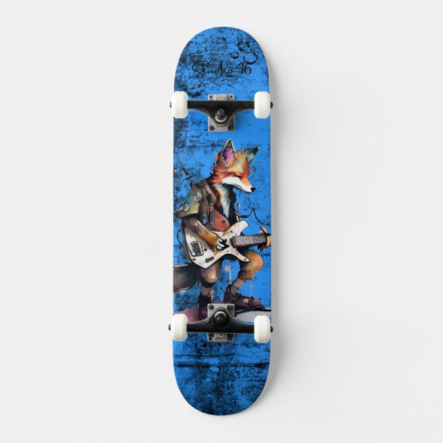 Skateboard de Violão da Fox Azul (Frente)