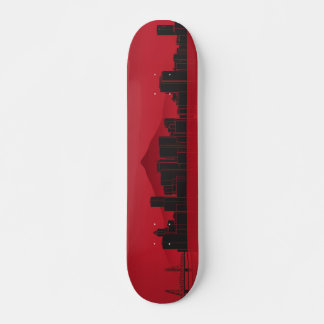 Skateboard Deck - Portland Skyline - Vermelho