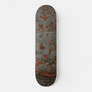 Skateboard - Design de Metal Enferrujado