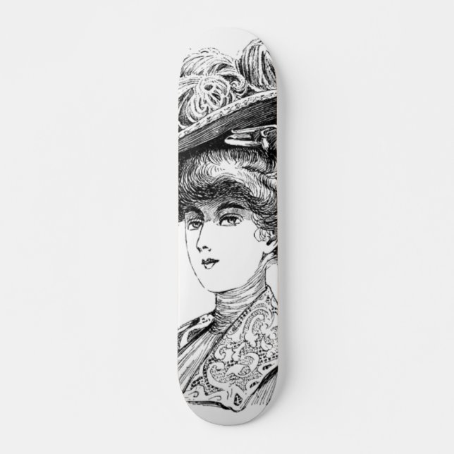 Skateboard Do Chapéu Das Senhoras (Frente)