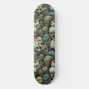 Skateboard do Dia das Bruxas Verde Zombie Spooky