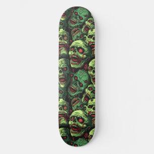 Skateboard do Dia das Bruxas Verde Zombie Spooky