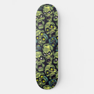 Skateboard do Dia das Bruxas Verde Zombie Spooky