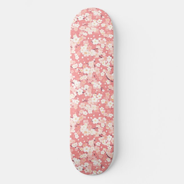 Skateboard do Flor de Cereja Japonês (Frente)